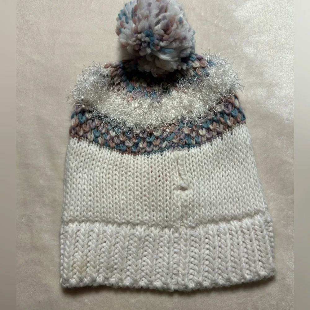Betsey Johnson Pom Chenille Hat